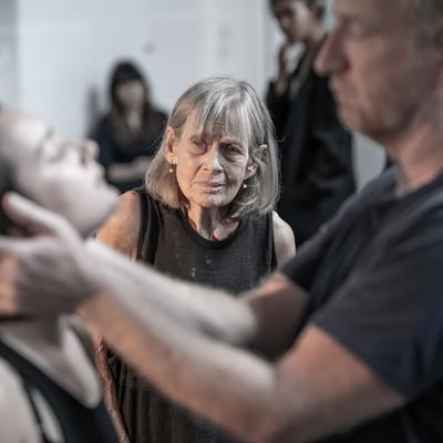 Annie Firbank in rehearsals for Blood Wedding. Young Vic 2019. Photo by Marc Brenner.