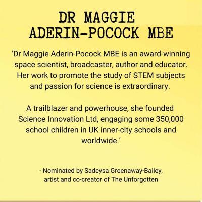 Dr Maggie Aderin-Pocock