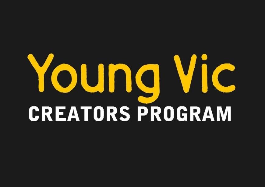 Black background with Young Vic in yellow and Creators Program in white