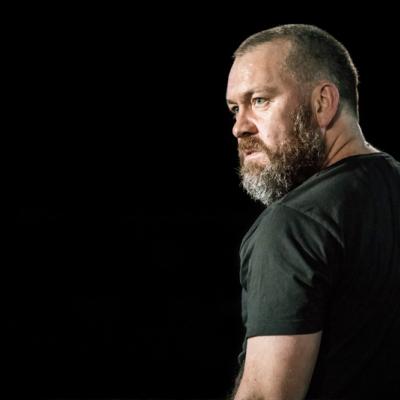 Brendan Cowell in Life of Galileo at the Young Vic. Photo by Johan Persson.