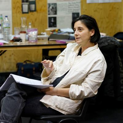 Sasha Milavic Davies in rehearsal for She Ventures and He Wins © Anthony Lee